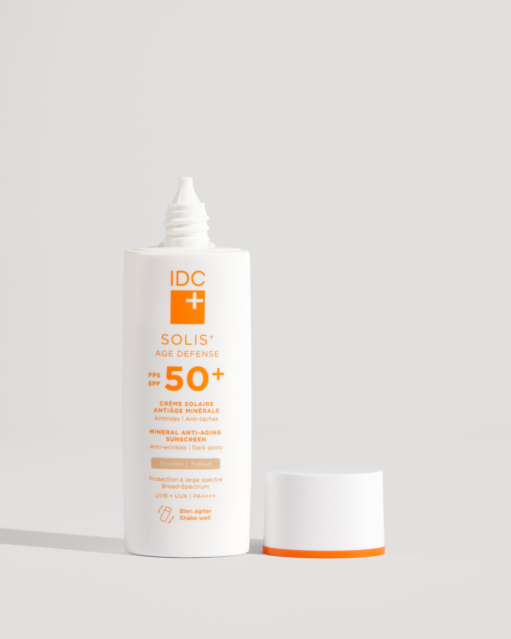 Solis+ Age Defense FPS 50 | Crème solaire anti-âge minérale teintée