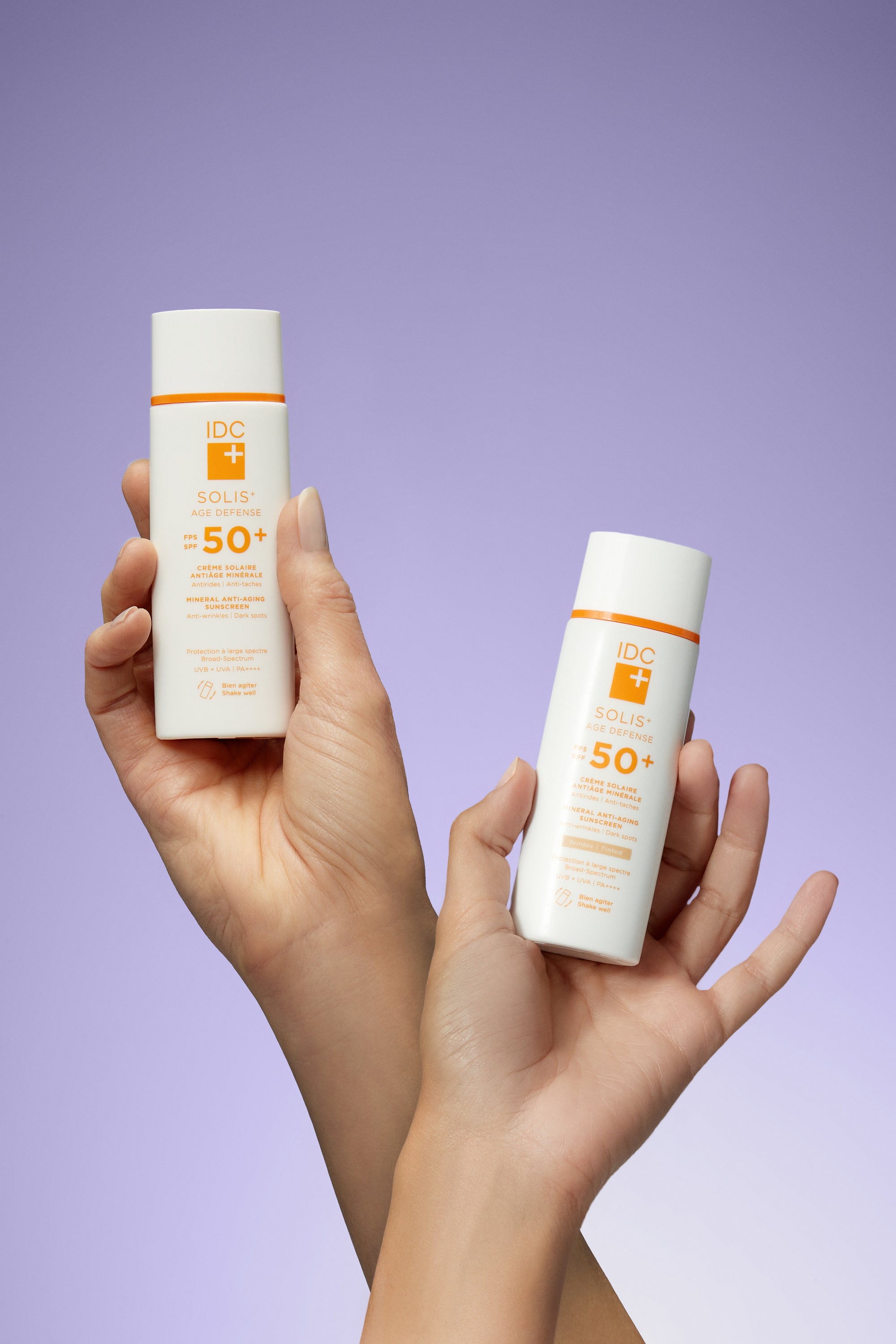 Solis+ Age Defense FPS 50 | Crème solaire anti-âge minérale teintée