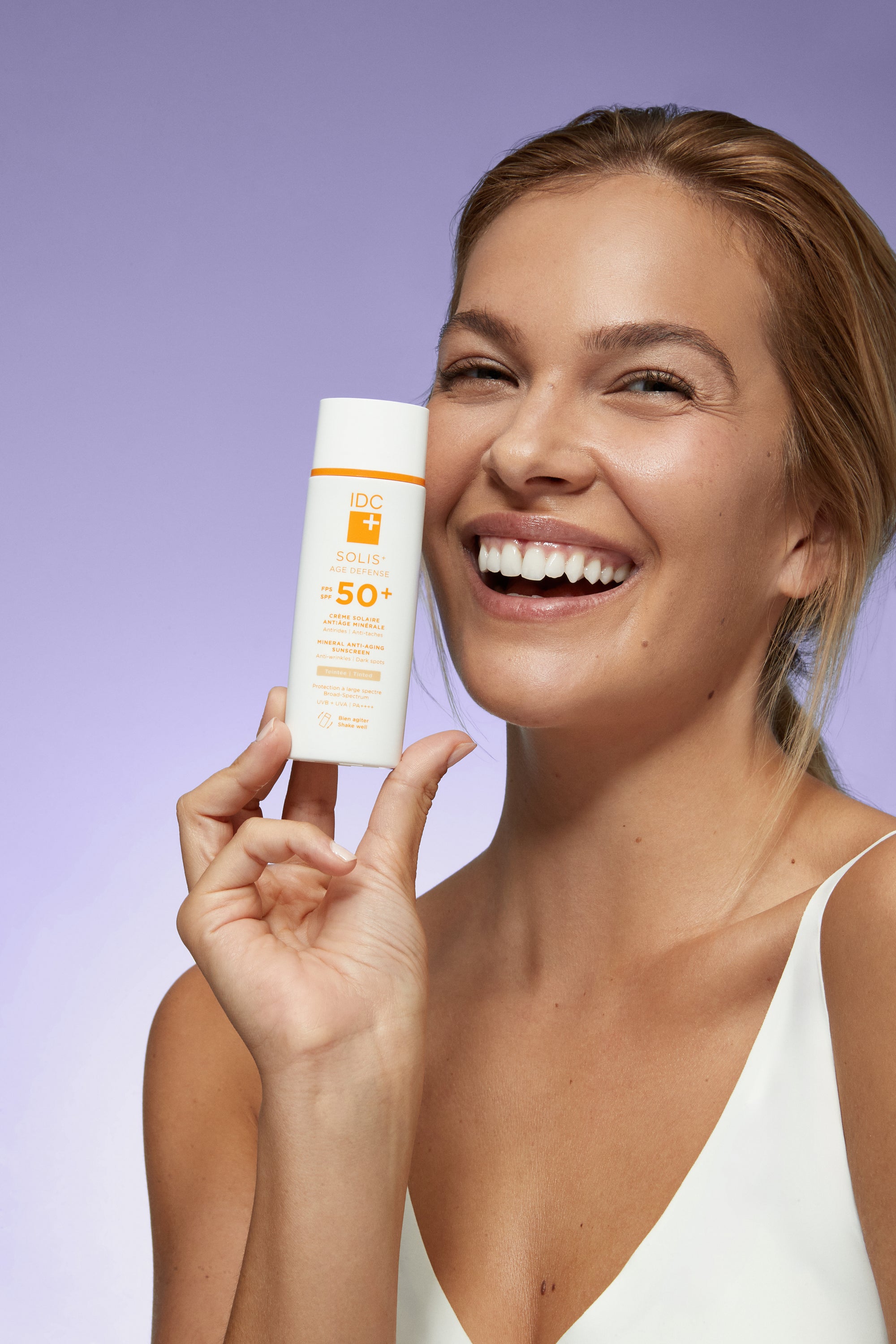 Solis+ Age Defense FPS 50 | Crème solaire anti-âge minérale teintée